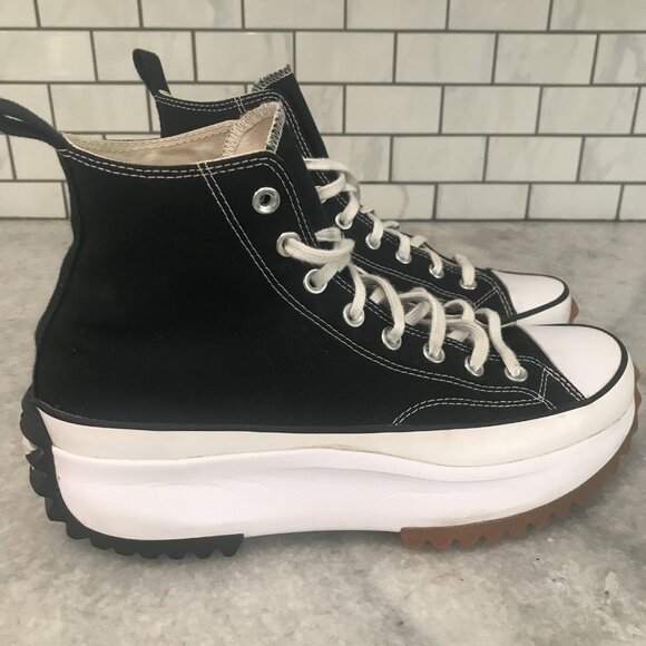 Converse Chuck Taylor Run Star Hike Shoes Mens Size 10 Black Platform 168800C - Picture 1 of 11